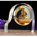 promotional crystal shell clock trophy crystal gift